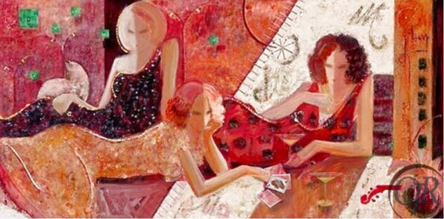 Magic in the Summer Night 2000 - Framed Giclee on Canvas - Huge 30x52 Limited Edition Print by  Sabzi