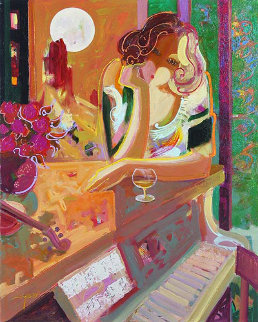 Sedona Moon 2007 40x34 Super Huge Original Painting - Sabzi Sedona Moon 2007 40x34 Super Huge Original Painting - Sabzi