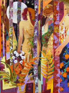 Enchanted Forest 2006 60x48 Super Huge Original Painting - Sabzi Enchanted Forest 2006 60x48 Super Huge Original Painting - Sabzi