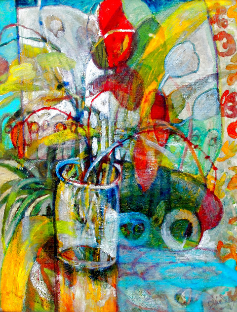 Tulips in the Tropics 2017 24x20 Original Painting by Dixie Salazar