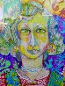 Self Portrait with Eye Goddess 2017 23x12 Drawing by Dixie Salazar - 2