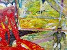 Red Chair with Luchador 2015  21x17 Original Painting by Dixie Salazar - 2