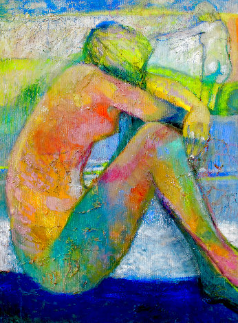 Nude at the Beach 2023 24x18 Original Painting - Dixie Salazar