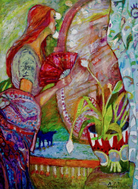 Redhead in the Mirror 2019 24x18 Original Painting by Dixie Salazar