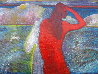 Red Spirit Watcher 2021 24x24 Original Painting by Dixie Salazar - 1