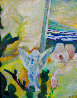Angel and Cactus by the Sea 2015 31x25 Original Painting by Dixie Salazar - 0