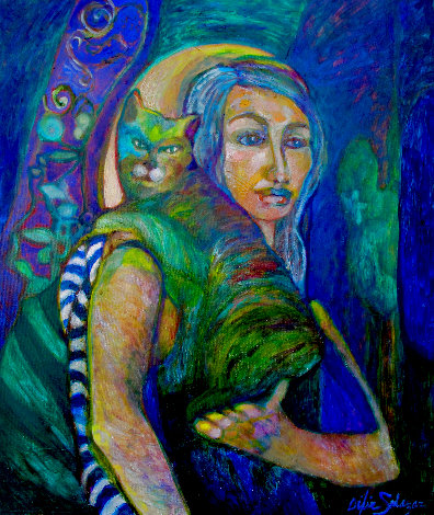 Zoe's Cat 2023 24x20 Original Painting - Dixie Salazar