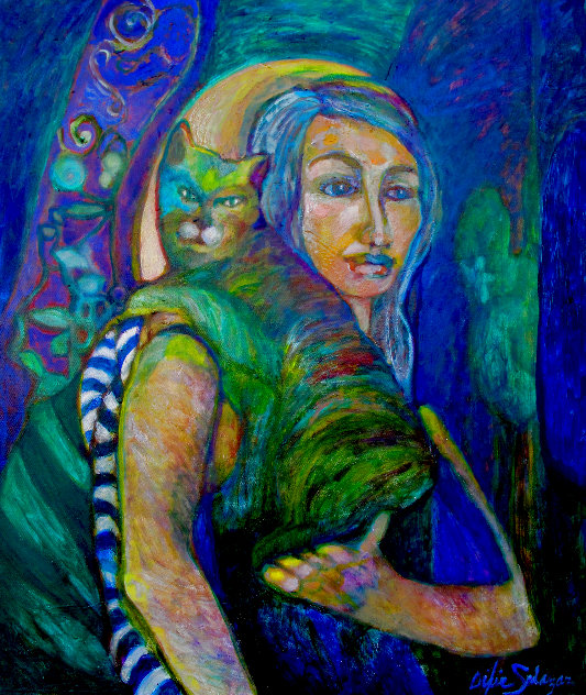 Zoe's Cat 2023 24x20 Original Painting by Dixie Salazar