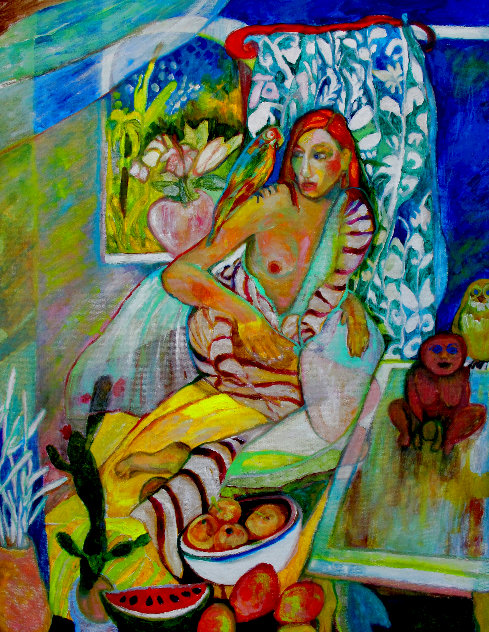 Abundance: Fertility Goddess 2023 30x24 Original Painting by Dixie Salazar