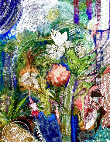 Floral Swirl 2022 24x20 Original Painting - Dixie Salazar