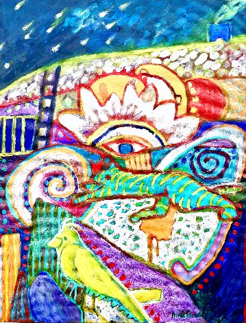 When The Tiger Escaped From the Zoo 2024 18x14 Original Painting - Dixie Salazar