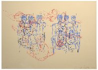 Composition With Abstract Figures 1984 Limited Edition Print by David Salle - 1 Composition With Abstract Figures 1984 Limited Edition Print by David Salle - 1