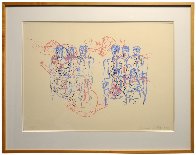 Composition With Abstract Figures 1984 Limited Edition Print by David Salle - 2 Composition With Abstract Figures 1984 Limited Edition Print by David Salle - 2