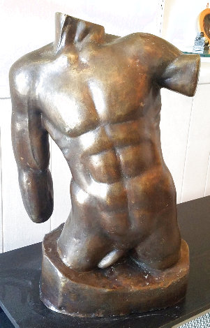 Nude Male Torso Bronze Sculpture 29 in Sculpture - Victor Salmones