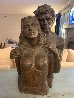Los Amantes Unique Bronze Sculpture 1972 25x16 Sculpture by Victor Salmones - 3