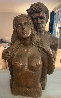 Los Amantes Unique Bronze Sculpture 1972 25x16 Sculpture by Victor Salmones - 1