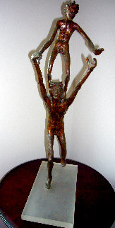 Head Start Bronze Sculpture 1981 28 in Sculpture - Victor Salmones Head Start Bronze Sculpture 1981 28 in Sculpture - Victor Salmones