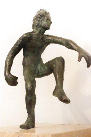 Action Bronze Sculpture 1977 12 in Sculpture - Victor Salmones