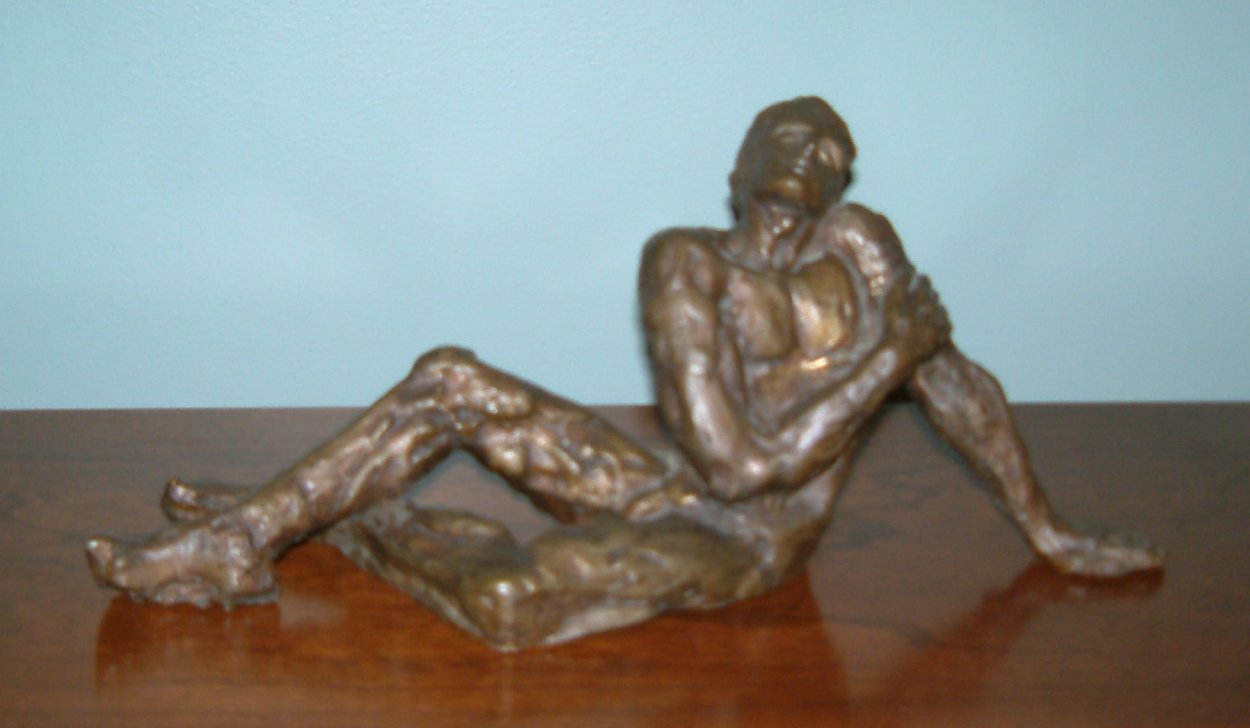 Dreamer (Sonador) Bronze Sculpture 1970 13 in Sculpture by Victor Salmones Dreamer (Sonador) Bronze Sculpture 1970 13 in Sculpture by Victor Salmones