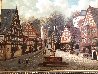Untitled German Village 17x21 Original Painting by Peter Samberger - 1