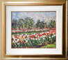 Tulips Boston Park II 2000 32x36 - Massachusetts Original Painting by Samir Sammoun - 1