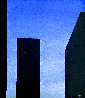 New York Evening 1980 15x13 NYC Original Painting by Emilio Sanchez - 0