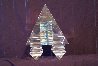Suspended Pyramid Glass Sculpture 2003 12 in Sculpture by Toland Sand - 1