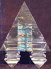 Suspended Pyramid Glass Sculpture 2003 12 in Sculpture by Toland Sand - 0