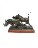 Warthogs Bronze Sculpture 1990 14 in Sculpture by Sherry Sander - 1