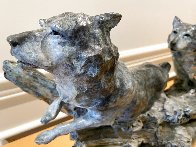 Chase Wolves Bronze Sculpture 2000 22 in Sculpture by Sherry Sander - 5 Chase Wolves Bronze Sculpture 2000 22 in Sculpture by Sherry Sander - 5