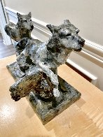 Chase Wolves Bronze Sculpture 2000 22 in Sculpture by Sherry Sander - 6 Chase Wolves Bronze Sculpture 2000 22 in Sculpture by Sherry Sander - 6