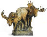 Musers Bronze - Moose Sculpture 2000 17 in Sculpture by Sherry Sander - 0