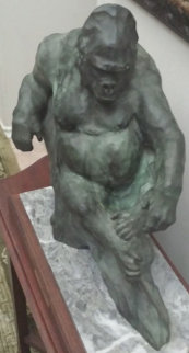 Gorilla Bronze Sculpture 1987 17 in Sculpture - Sherry Sander Gorilla Bronze Sculpture 1987 17 in Sculpture - Sherry Sander