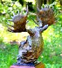 Moose Study Bronze Sculpture 1988 20 in Sculpture by Sherry Sander - 3