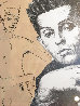 Portrait of Egon Schiele 1997 13x13 Works on Paper (not prints) by Jonathan Santlofer - 2
