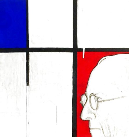 Portrait of Piet Mondrian 1996 13x13 Works on Paper (not prints) - Jonathan Santlofer