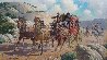 Stagecoach Robbery 34x46 Huge Original Painting by Arthur Sarnoff - 0