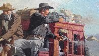 Stagecoach Robbery 34x46 Original Painting by Arthur Sarnoff - 9 Stagecoach Robbery 34x46 Original Painting by Arthur Sarnoff - 9