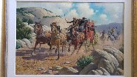 Stagecoach Robbery 34x46 Original Painting by Arthur Sarnoff - 1 Stagecoach Robbery 34x46 Original Painting by Arthur Sarnoff - 1