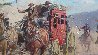 Stagecoach Robbery 34x46 Huge Original Painting by Arthur Sarnoff - 5
