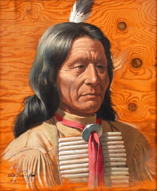 Red Cloud 29x25 Original Painting by Arthur Sarnoff