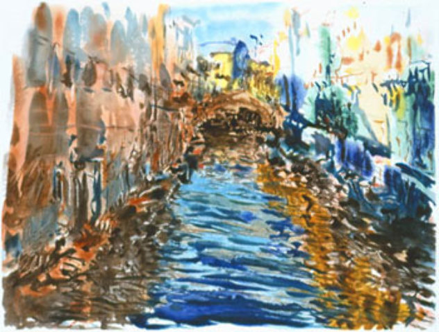 Santa Lucia 1990 (Canal) Italy Limited Edition Print by Marco Sassone