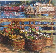 Houseboat Flowers 1988 Limited Edition Print by Marco Sassone - 1 Houseboat Flowers 1988 Limited Edition Print by Marco Sassone - 1
