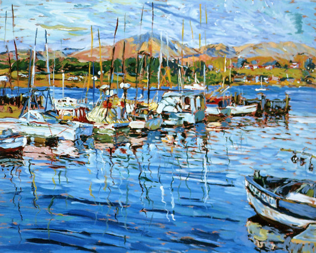 Tiburon Harbour AP 1990 Limited Edition Print by Marco Sassone Tiburon Harbour AP 1990 Limited Edition Print by Marco Sassone