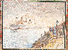 Untitled Painting  (The Queen Mary) 1969 35x45 Huge - Early - Long Beach, California Original Painting by Marco Sassone - 1