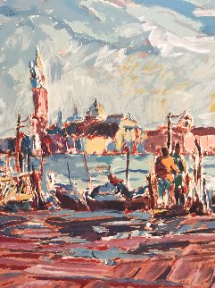 Boats in the Harbor (Early work) Limited Edition Print - Marco Sassone Boats in the Harbor (Early work) Limited Edition Print - Marco Sassone