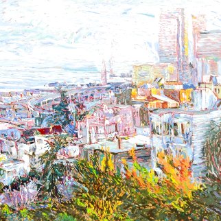 View with Bay Bridge (San Francisco) 1987 Limited Edition Print - Marco Sassone View with Bay Bridge (San Francisco) 1987 Limited Edition Print - Marco Sassone