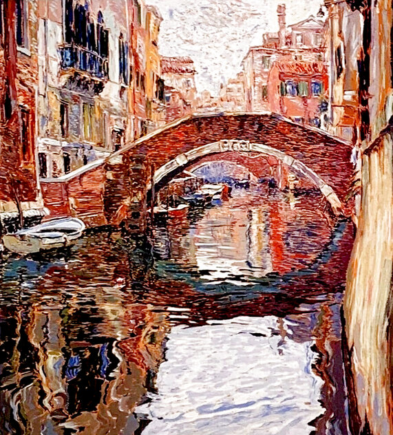 Venice Canal 1988 Framed Limited Edition Serigraph 42x38 by Marco