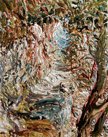 Trail to Vernazza 1999 20x18 - Italy Original Painting - Marco Sassone