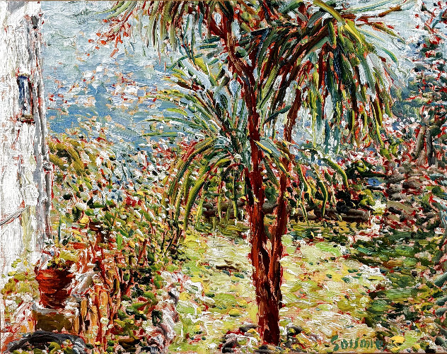 Costiera Amalfitana XII 1998 19x22 - Italy Original Painting by Marco Sassone